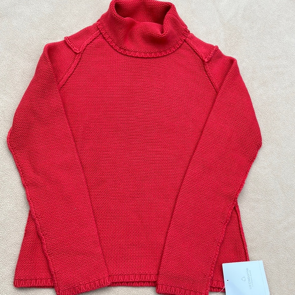 Liz Claiborne Cotton Blend Knit Turtleneck Sweater NWT - Picture 3 of 12
